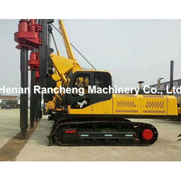 30m Depth Crawler Mounted Rotary Drilling Machine 205 Horsepower Diesel Engine Power