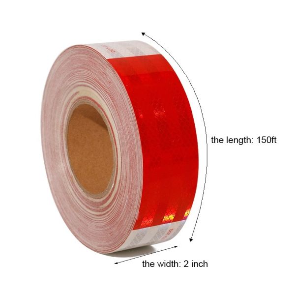 Hi Vis Red White Trailer Retro Reflective Tape DOT C2 Conspicuity Reflective Tapes