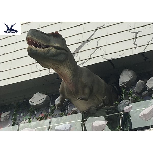 Life Size Mechanical Outdoor Dinosaur Statues For Dinosaur Theme Park / Zoo