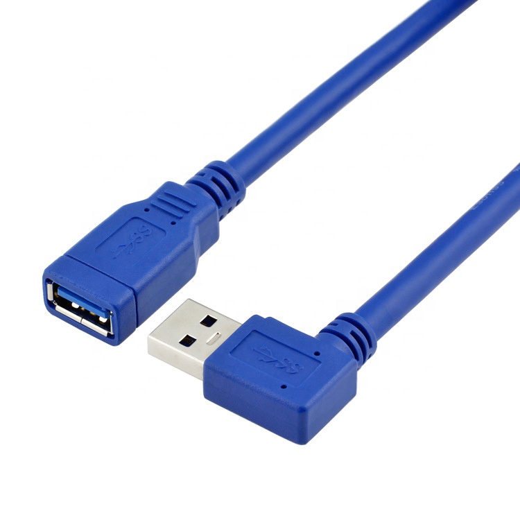 High Speed 5Gbps 90 Degree Right Angle USB 3.0 Type A Male to Female USB 3.0 Extension Cable