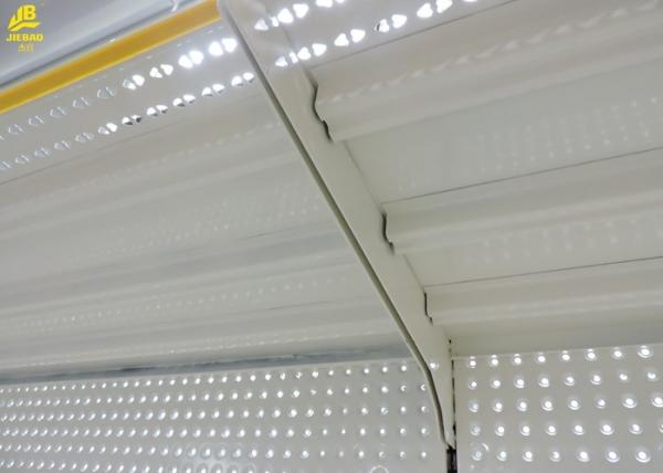 Quality Metal Materials Supermarket Racks Thicken Brackets Cream White Convex Back Panel for sale