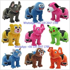 China Baby and Adults Love Coin Operated Kiddie Rides Battery Plush Animal Walking Rides In Shopping Mall on sale