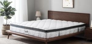 China twin/full/queen white innnersping Latex Euro top spring mattress with Zoing independent pocket spring on sale