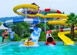 Adult Construction Spiral Swimming Pool Slide Theme Park Water Slide 90 KW Power