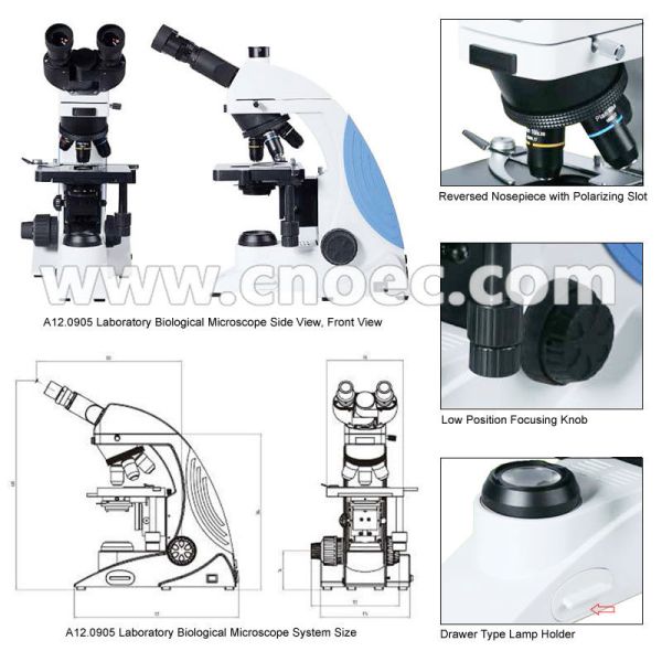 Wide Angle Monocular Optical System Microscope 40x - 1000x A12.0905