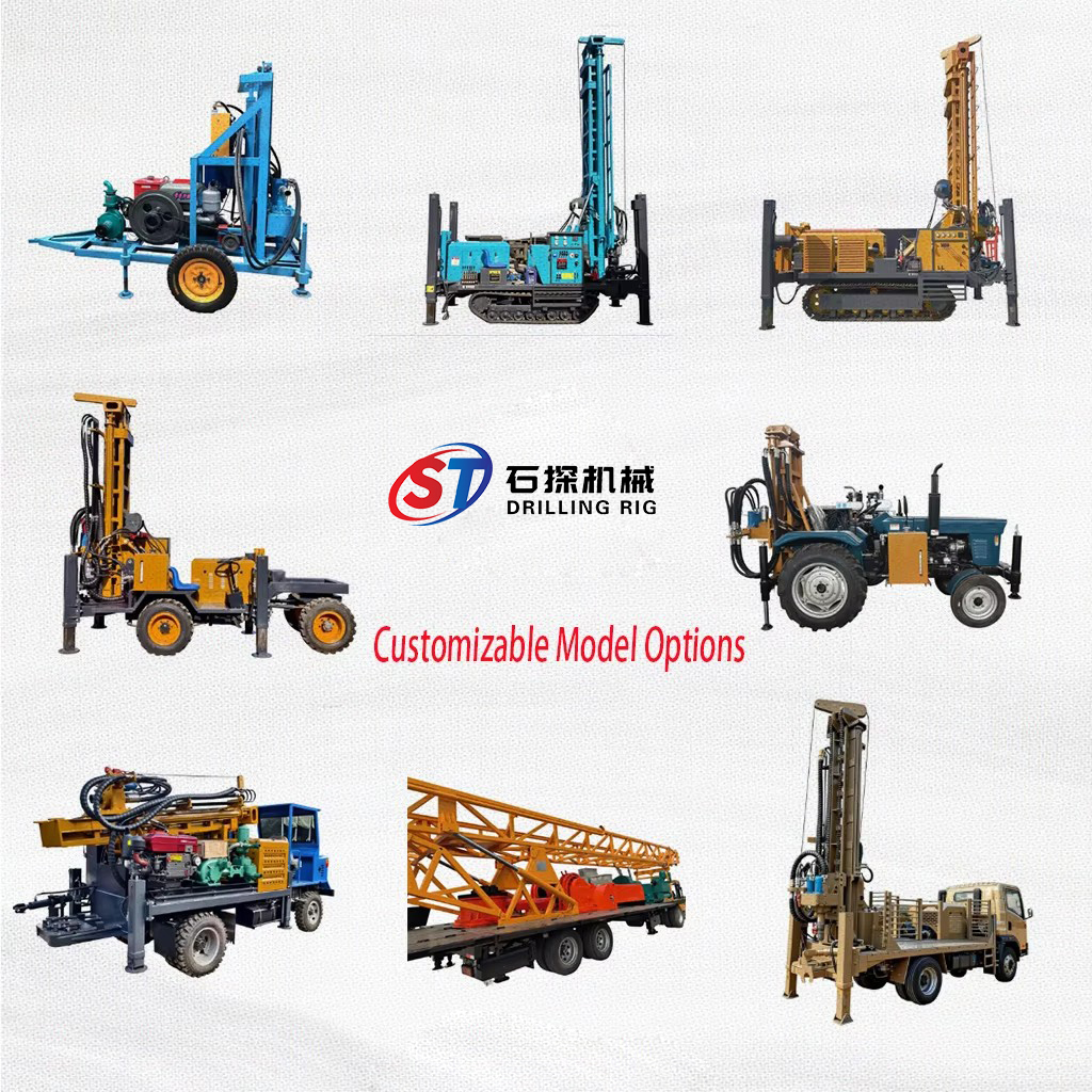 Crawler Mobile Full Hydraulic Control Pneumatic Drilling Rig 300m Depth For Mountain Farm Irrigation