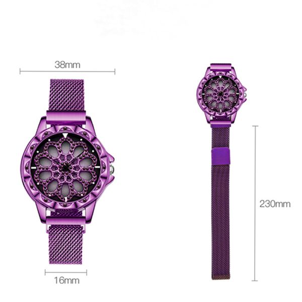 Rotating Dial Leather Strap Quartz Watch Personalized Multicolor