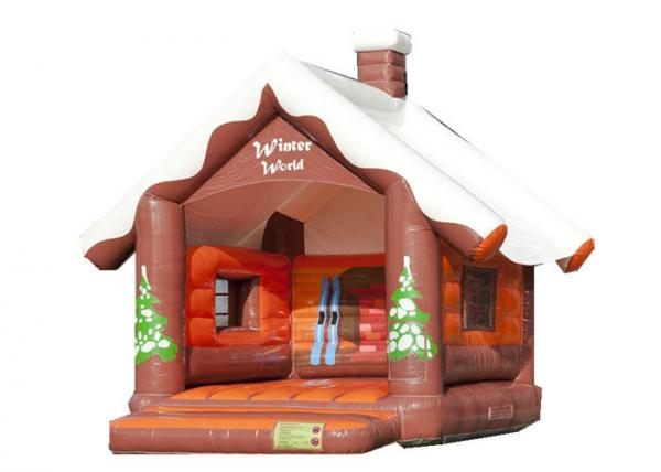 Quality Christmas Inflatable Bouncy Castle , Outdoor Games Blow Up Jump House 5.2 * 4 * 4.5m for sale