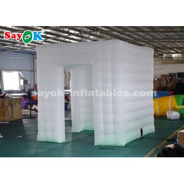 Inflatable Party Tent Three - Door Inflatable Photo Booth 2.5m Cube Portable LED Light