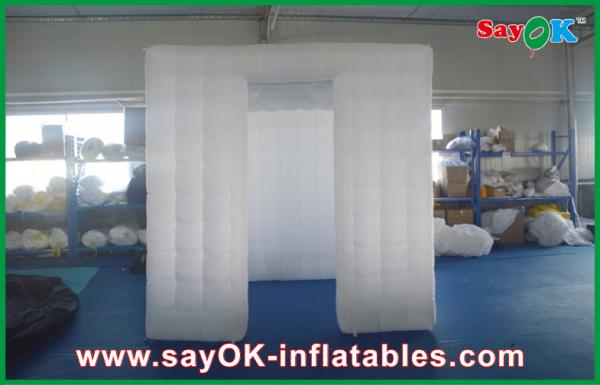 Quality Funny Photo Booth Props White 3D Sticker Foldable Inflatable Photo Booth Kiosk Enclosure With Window for sale
