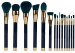 15 Pieces Popular Makeup Brushes Made Of Three Color Nylon Hair And Gold