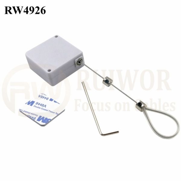 RW4926 Square Ratcheting Retractable Tether Plus Stop Function And Adjustable Wire Loop Coated Silicone Hose