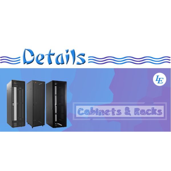 LE 42U 19 Inch Server Rack Cabinet Network Data Center Rack SPCC Cold Rolled Steel Tempered Glass Door IEC297-2 IP20