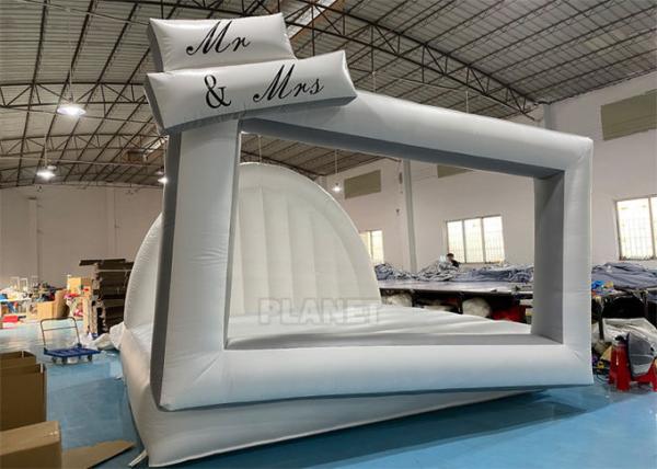 0.55mm PVC White Bounce House Inflatable Photo Bouncer Frame Wall