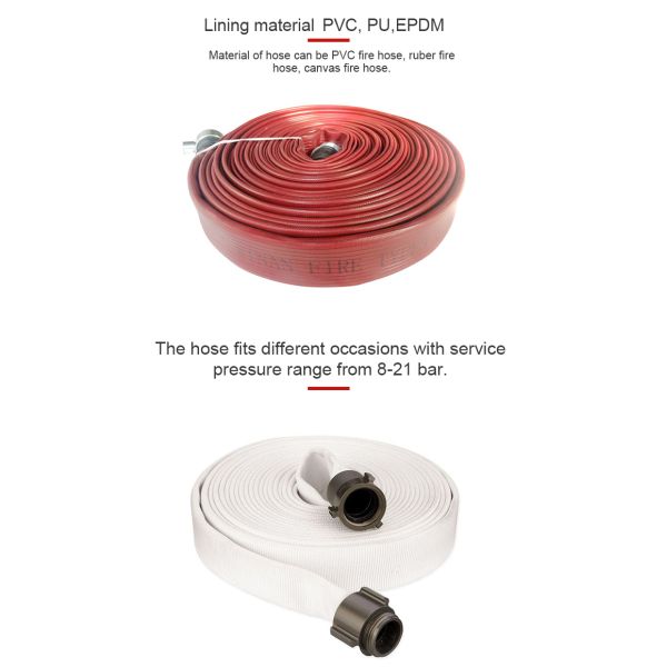 30m EPDM PVC Fire Fighting Hose Reel 1.6MPa Ozone Resistance