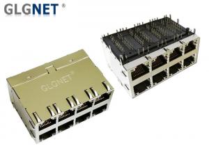 Wholesale 2 x 4 Stacked 10G Ethernet Port Rj45 Connector 30 U" Gold Plating from china suppliers
