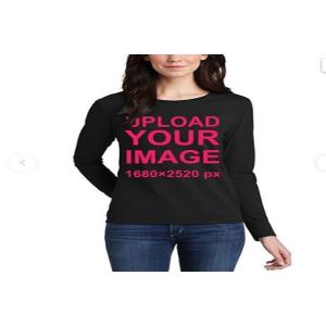 Buy cheap Custom Women'S Long Sleeve T-Shirt Black from wholesalers
