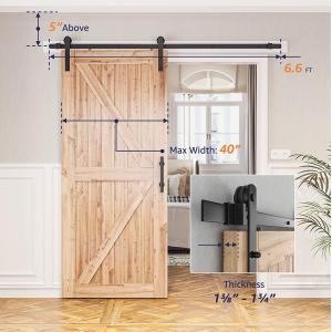 China Customized Color 6.6 FT Heavy Duty Sturdy Sliding Barn Door Hardware Kit for Industry on sale