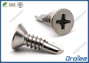 China Martensite 410 Stainless Steel Philips Flat Head Self Drilling Metal Screws on sale