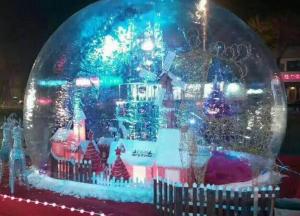 China PVC Clear Giant Inflatable Show Ball , Inflatable Snow Globe For Christmas Promotion on sale