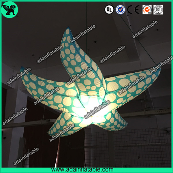 Indoor Event Hanging Decoration Inflatable Character/Inflatable Starfish With LED Light