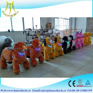 Wholesale Hansel latest designed battery moving amusement park outdoor game equipment ccoin operated dinosaur ride scooter from china suppliers