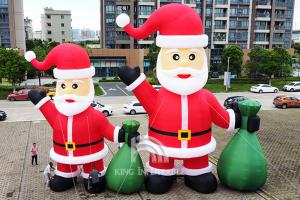China Inflatable Santa Claus 20ft 26ft 33ft High Christmas Decorations Blow Up Santa on sale