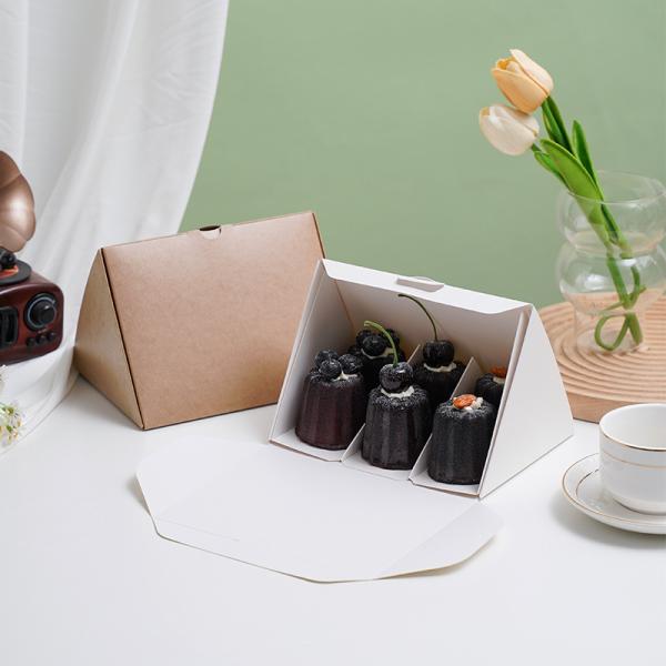 Triangular Kraft Paper Cake Sandwich Packaging Box Folding Packaging Box