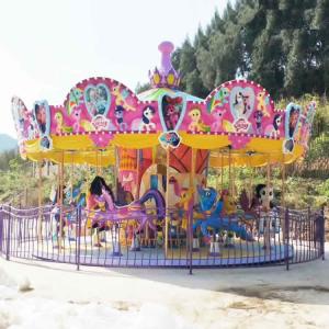 China Mall Cartoon Shape Horse Carousel Ride , Merry Go Round Ride 16 Riders on sale