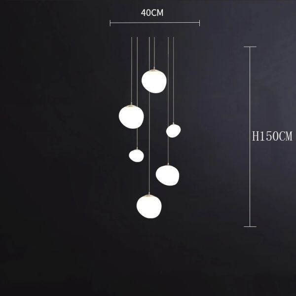 Modern Ceiling Chandeliers Creative Staircase Pendant Light(WH-NC-128)