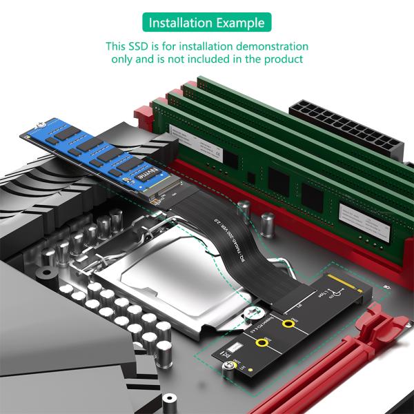 M.2 NVMe SSD Extension Cable 20cm 270 Degree High Speed
