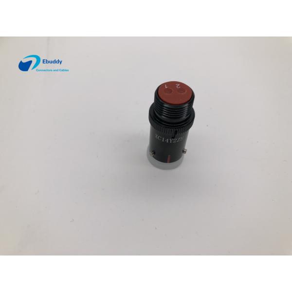 2 Pin Female Circular Cable Connectors XC14Y2ZH Lemo Dust Cap For Plug / Socket