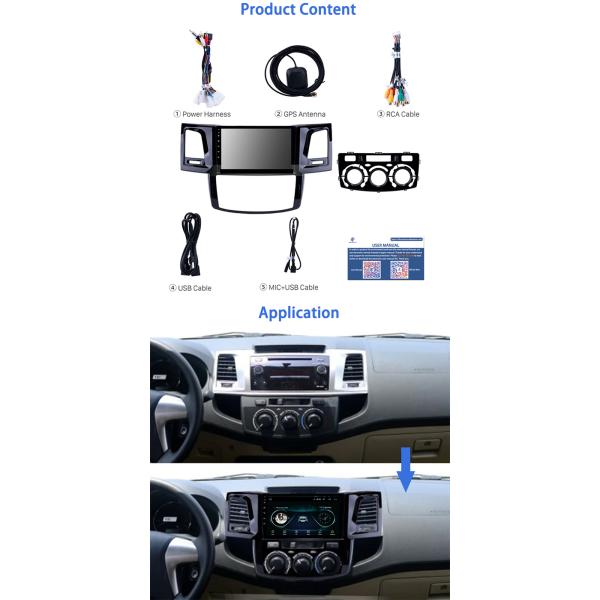 AC LHD Toyota Android Car Stereo Automotive 9 Inch Car Android Player