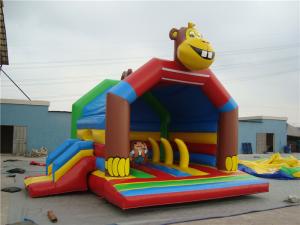 Wholesale 5 In1 Inflatable Jumping Castle , Screen Printing Monkey Bouncy Castle from china suppliers