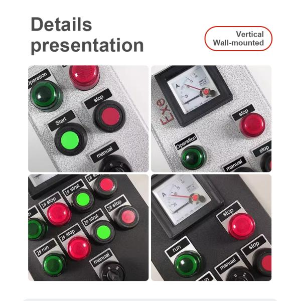 220v 380v Atex Approved Round Explosion Proof Control Push Button Explosion Proof Operation Column