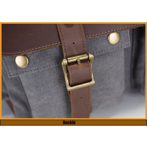 Grey Canvas Multifunctional Camera Bag