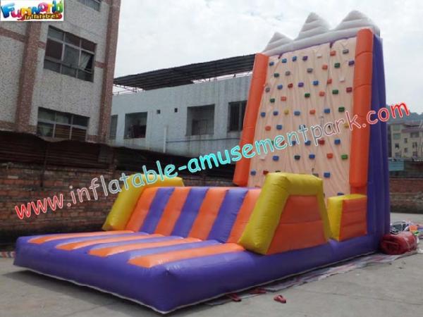 Quality Custom Made Commercial grade PVC tarpaulin Inflatable Climbing Wall Sports Games for sale