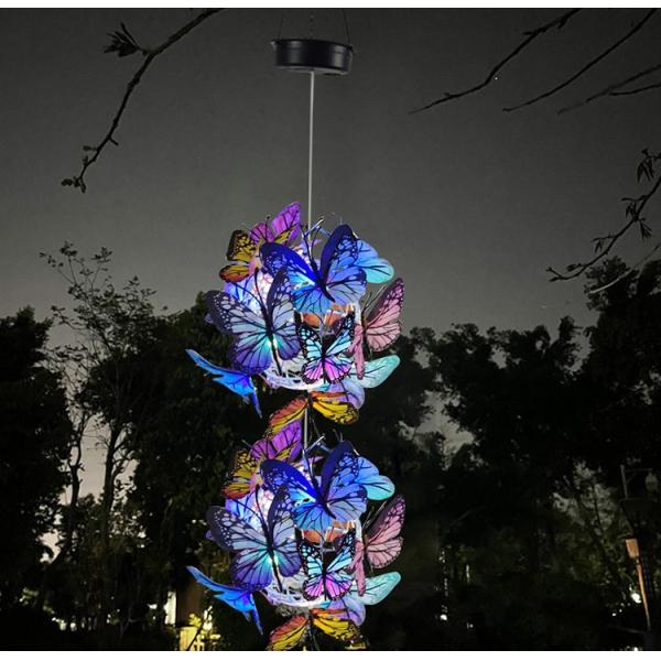 Solar Garden Decorative Light Creative Iron Butterfly Ball Hanging Light Outdoor Garden Square Landscape Atmosphere Hang