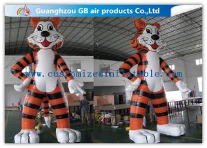 4.5m Standing Tiger Inflatable Cartoon Characters Inflatable Tiger Suit Blow Up