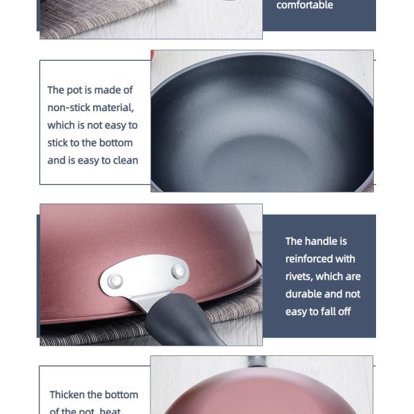 Non Stick Multifunctional Kitchen Cast Iron Cookware Set With Bakelite Handle