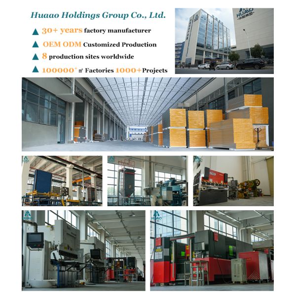 HUAAO Modern Medical Modular Cleanroom Wall Panel ISO Certified Fireproof Eco-Friendly Customizable Workshop Hospital Operating