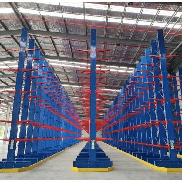 Outdoor Use Cantilever Storage Rack System Industrial Cantilever Shelving With Robust Arms