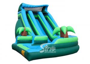 Wholesale Outdoor commercial kids giant inflatable curve water slide with pool made of best pvc tarpaulin from Sino Inflatables from china suppliers