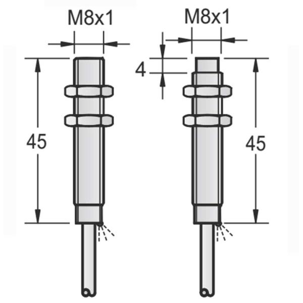 M8 Non Flush Long Distance Inductive Proximity Sensor