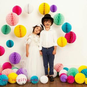 Wholesale Party Wedding Decoration Paper Craft Tissue Paper Honeycomb Balls Pom Pom Flower Ball from china suppliers