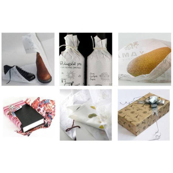 Recycled Thin 17gsm Logo Printed Tissue Paper black wine wrapping