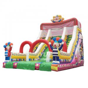 Wholesale 0.55mm PVC Inflatable Dry Slide With Printing Amusement Park Water Slides from china suppliers