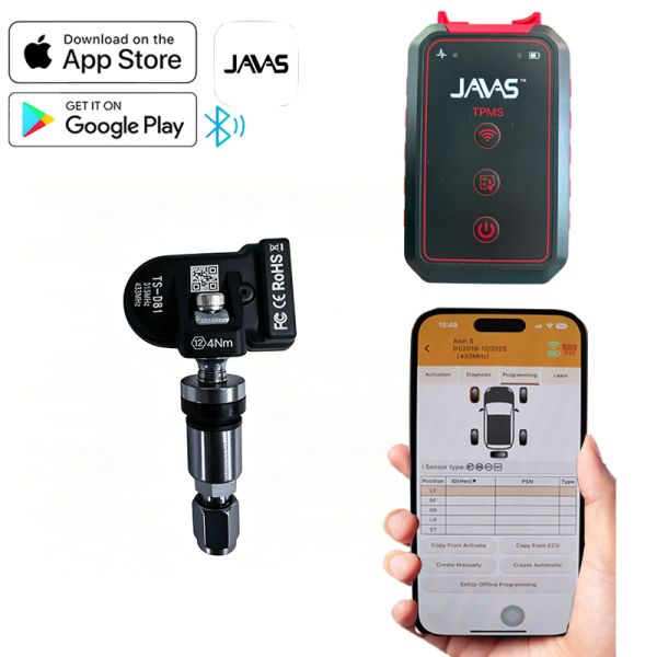 Universal Programmable Tire Pressure Sensor Customizable Settings Fast Response Time