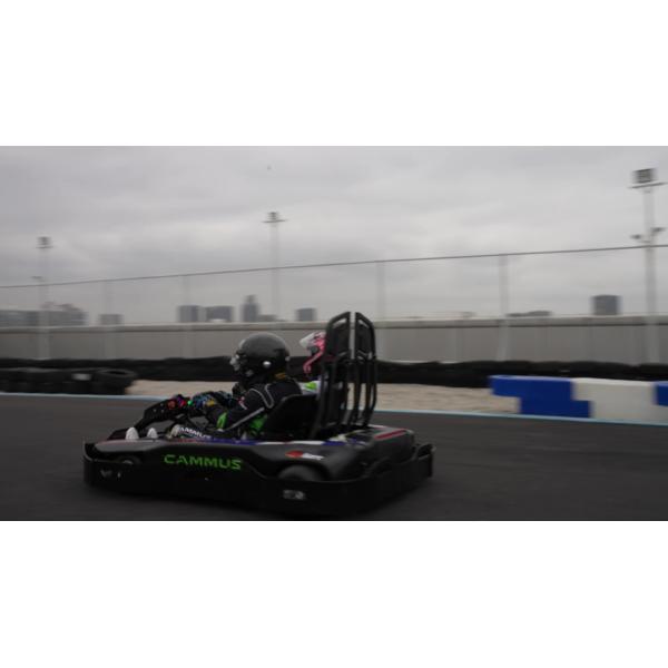 Double Seat Remote Control Fast Track Go Karts Battery Powered 48V 30Ah