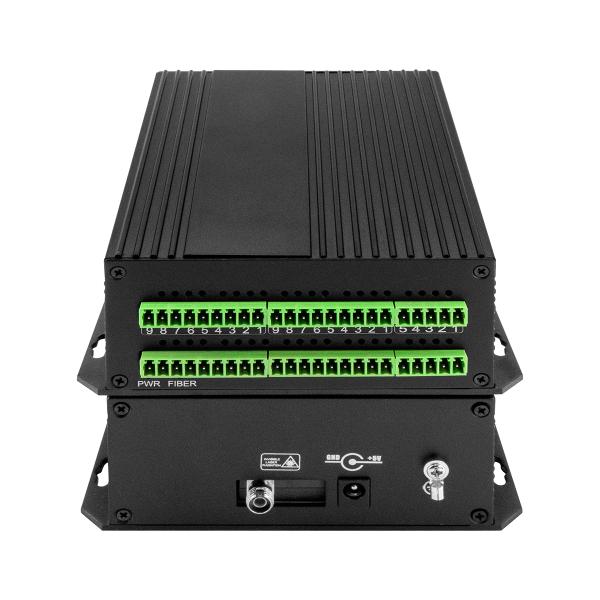 Dry Contact Closure Fiber Optical Converter Bidi Closed 8 Port Rack Mountable